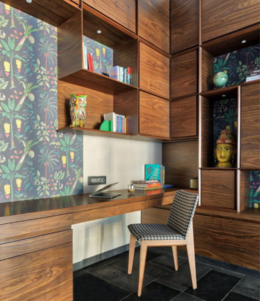 Multifunctional study table design that doubles as bookshelf & storage cupboard for kids room - Beautiful Homes