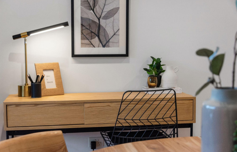 Wooden study table design for kids room - Beautiful Homes