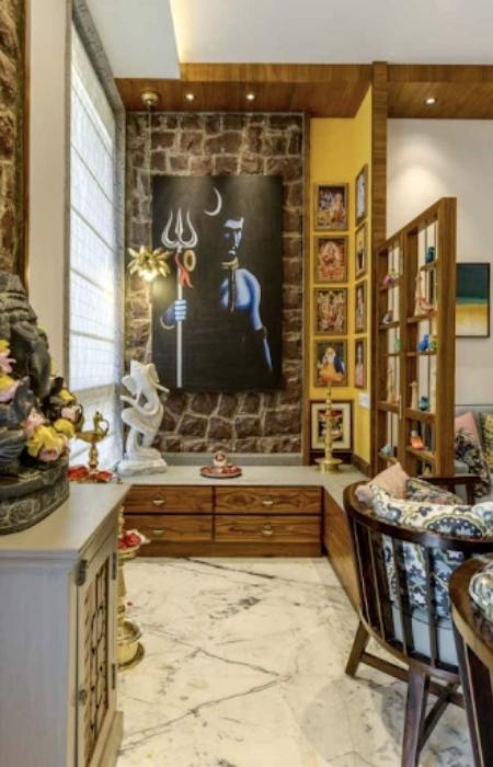Pooja room design with storage space for your home - Beautiful Homes