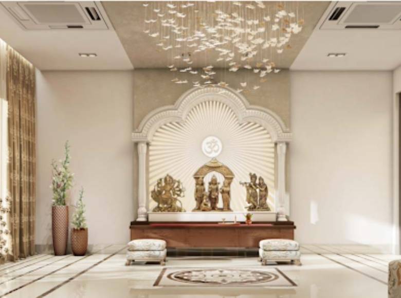 South facing house design as per Vastu with pooja room - Beautiful Homes