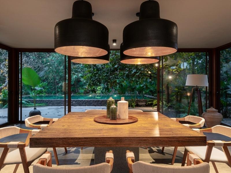 Contemporary style interior design & home decor in the dining room - Beautiful Homes