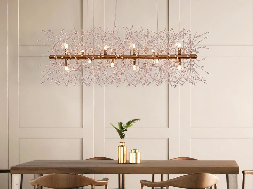 Golden décor item for your dining table & golden lights for your home - Beautiful Homes