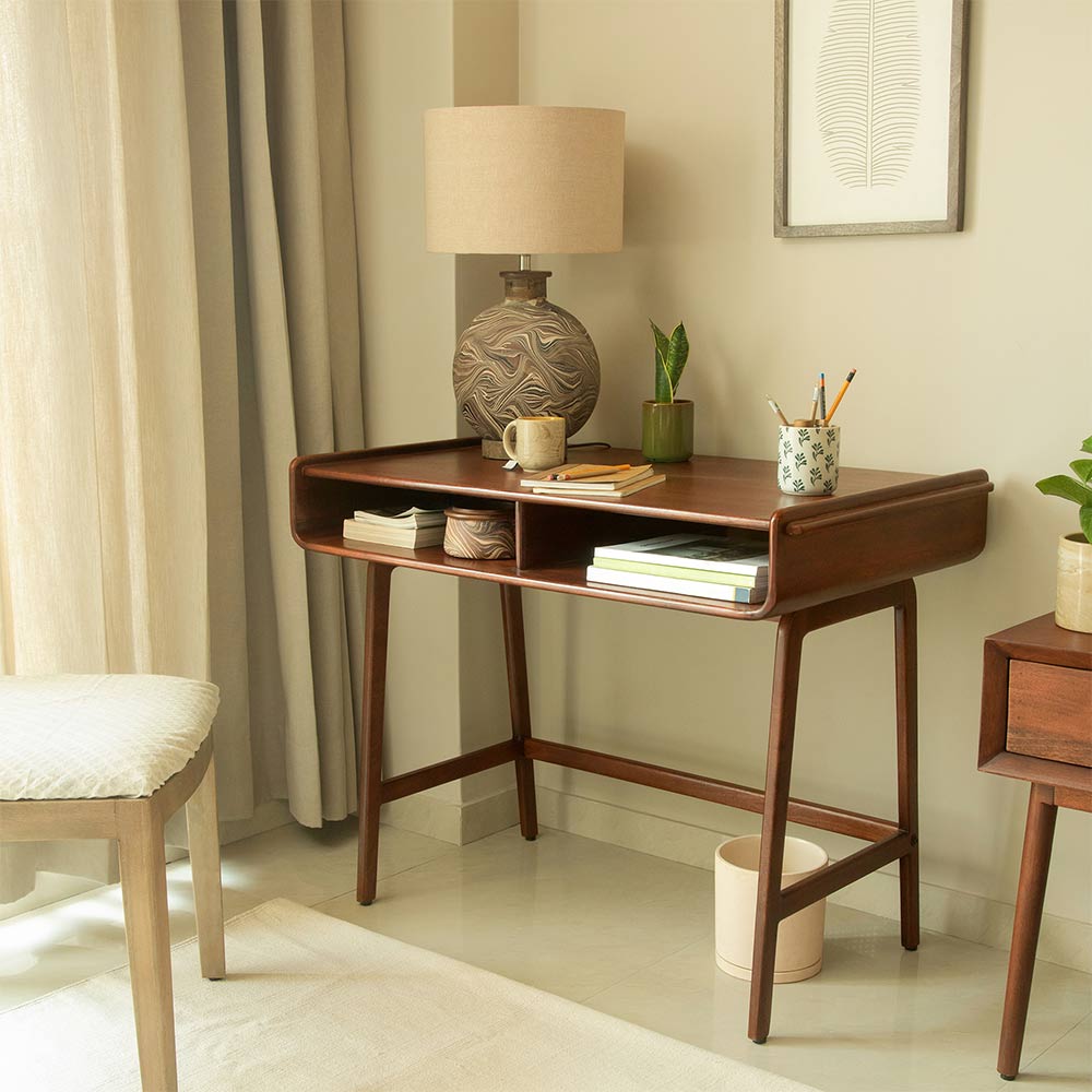 Study table decoration with lampshade - Beautiful Homes