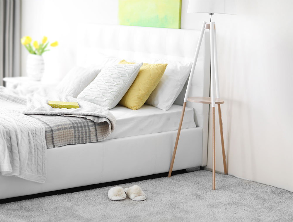 Floor lamp with storage for your bedroom décor - Beautiful Homes Floor lamp with storage for your bedroom décor - Beautiful Homes