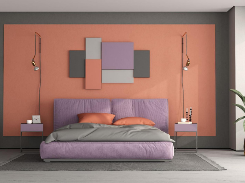 Green & purple aesthetic purple bedroom interior design - Beautiful Homes