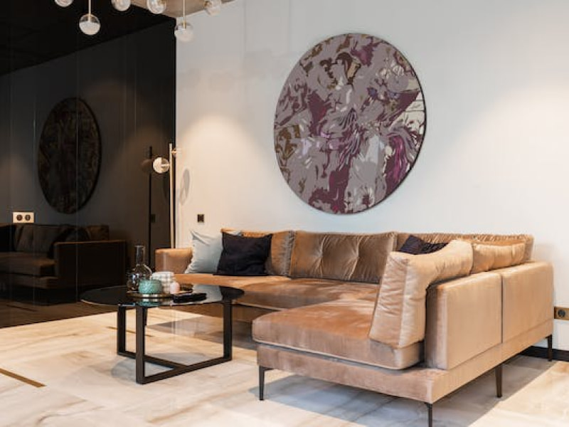 Circular wall mural idea - Beautiful Homes