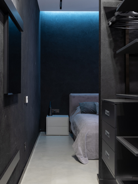 Moody bedroom interior design with dark shades - Beautiful Homes