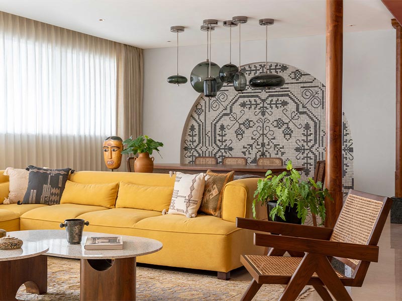 Open living room & dining room design for your home interiors - Beautiful Homes