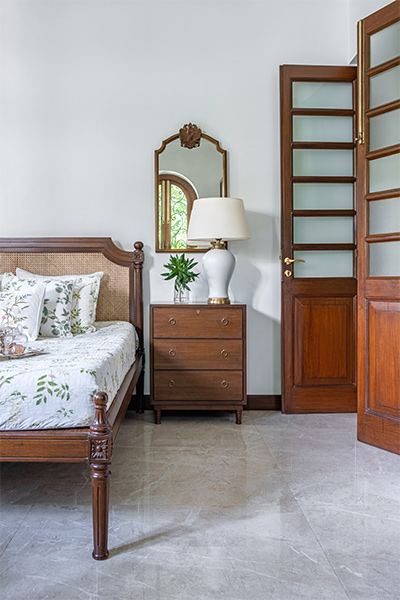 Nightstand with mirror for bedroom décor - Beautiful Homes