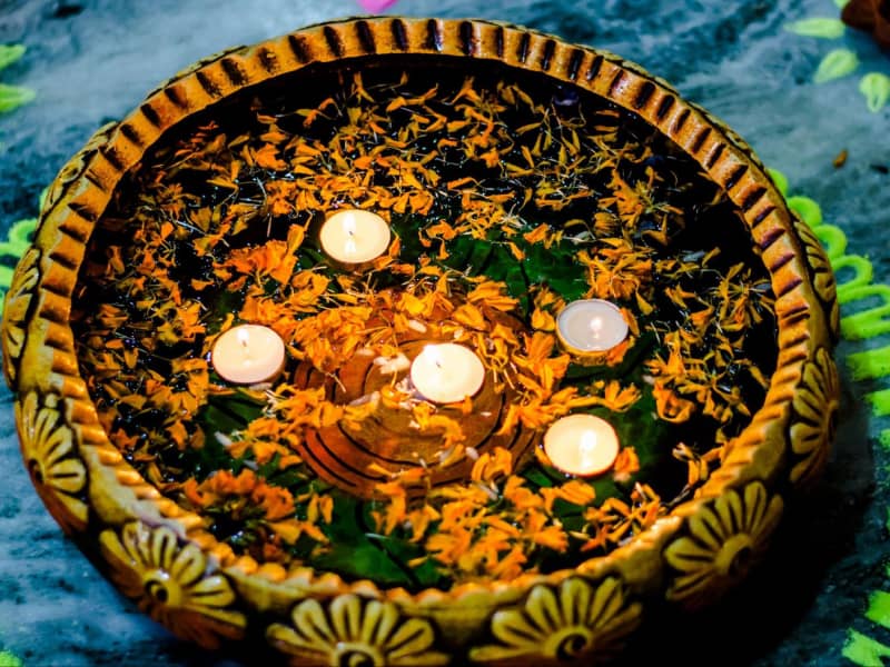 Floating diya candle decoration - Beautiful Homes