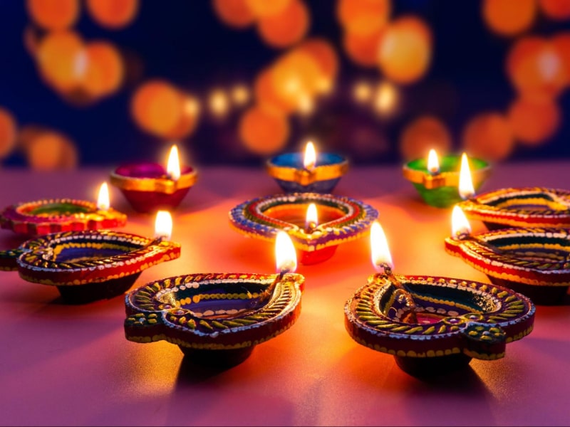 Simple diya decoration ideas - Beautiful Homes