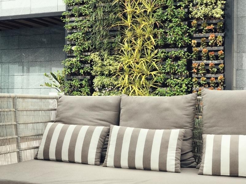 Vertical Garden on wall with variety of plants in the outdoor of the house - Beautiful Homes