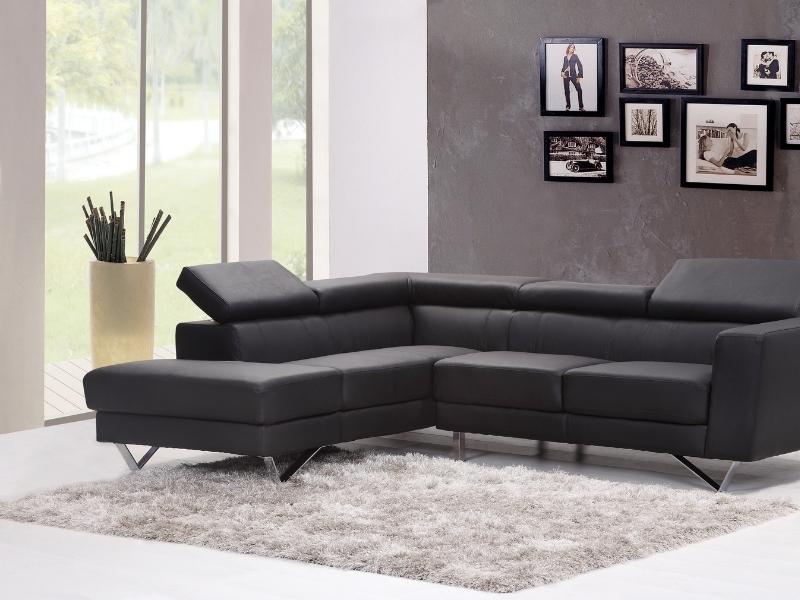 Black, grey & white colour contrast combinations for the living room - Beautiful Homes