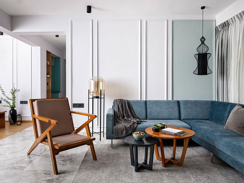 Interior design ideas for small 2 bhk flat with additional seating arrangement - Beautiful Homes