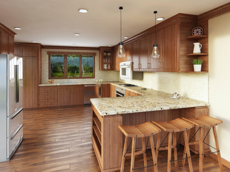 Sitting area design for your kitchen interiors - Beautiful Homes