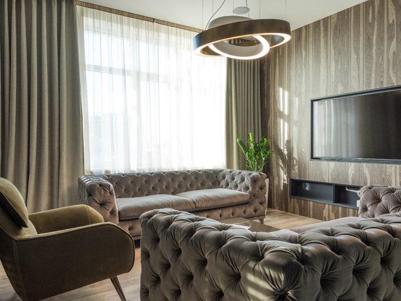 Living Room Modern Textured Wallpaper - Beautiful Homes