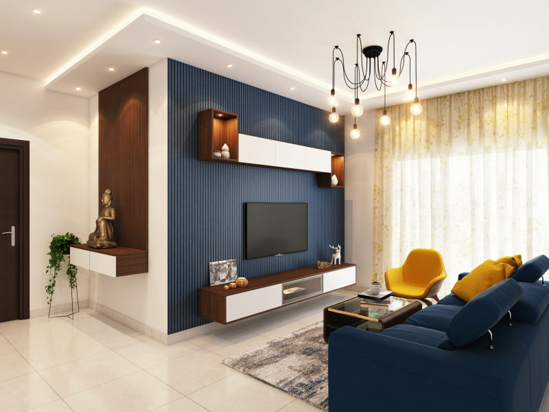 Triadic colour combinations for small living room - Beautiful Homes