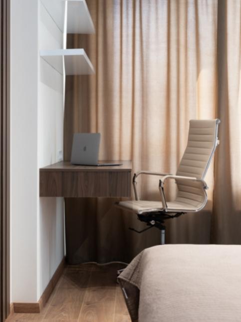 Classic & Sleek wall mounted study table design for your home - Beautiful Homes