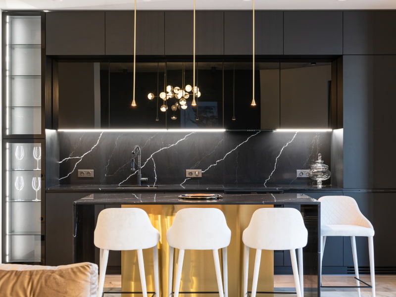 Black & gold marble design for your home interior design - Beautiful Homes