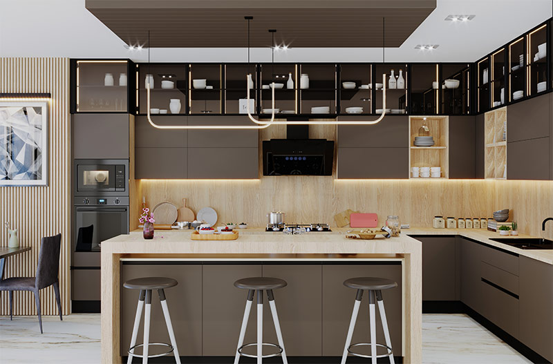 Pay attention to the kitchen door design - Beautiful Homes