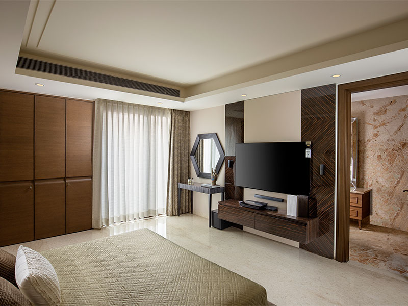 Simple TV panel design for bedroom - Beautiful Homes