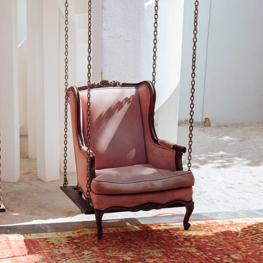 Upcycled hanging swings for indoor - Beautiful Homes Upcycled hanging swings for indoor - Beautiful Homes