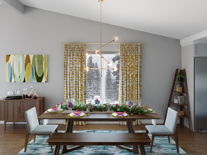 Digital prints used in the fabric painting pattern of the room - Beautiful Homes