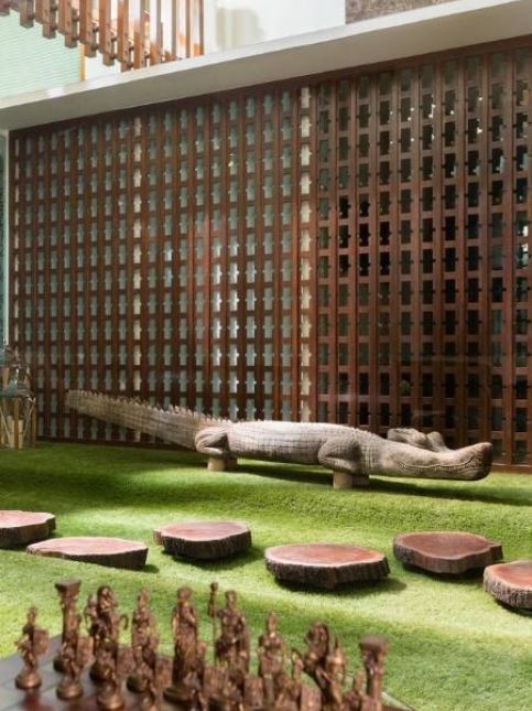 Creative MDF jali partition design for home - Beautiful Homes