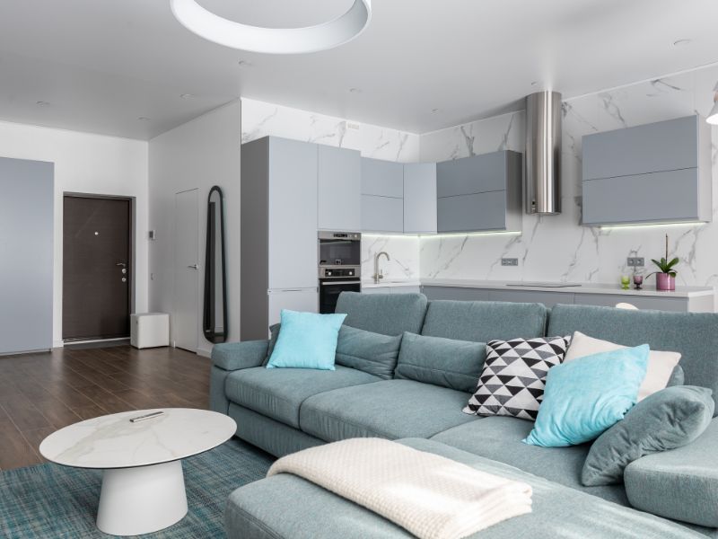 Blue fabric sofa design ideas - Beautiful Homes