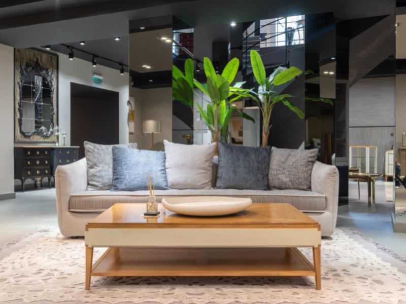 Fabric sofa set design for hall - Beautiful Homes