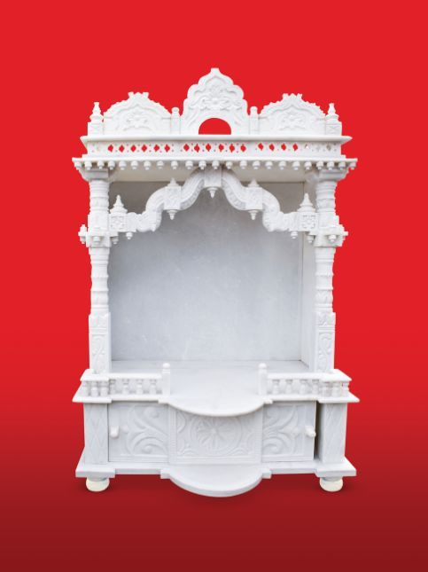Modern marble mandir design for home - Beautiful Homes