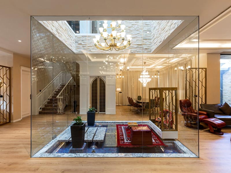 Modern Pooja Unit Designs in Living Room - Beautiful Homes