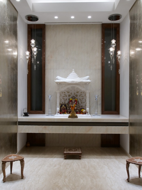 Modern Wall Mounted Pooja Unit Designs - Beautiful Homes