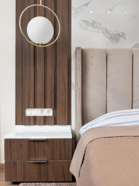 3D PVC wall panel design for the bedroom - Beautiful Homes