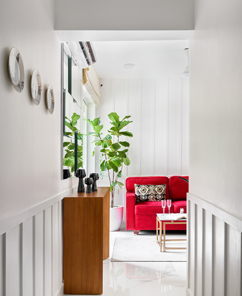 All white walls & accessories for your corridor design ideas - Beautiful Homes