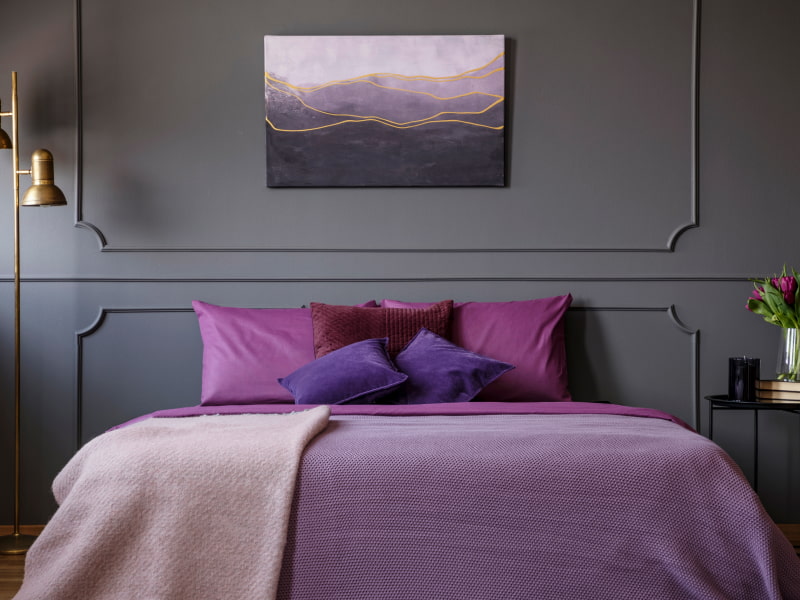 Black colour combinations with purple for fierce interiors - Beautiful Homes