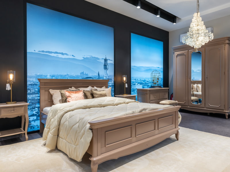 Brown colour as the best colour combination with black for bedroom - Beautiful Homes