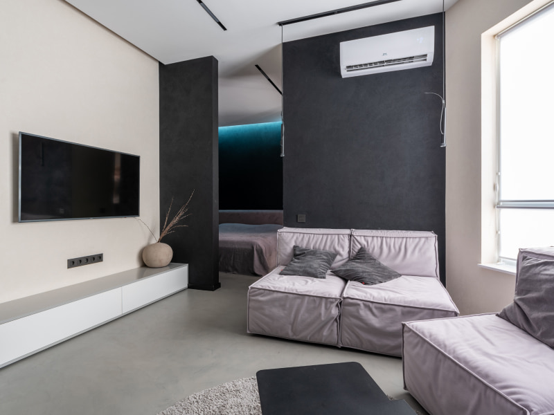 Black colour combination with taupe colour in the living room - Beautiful Homes