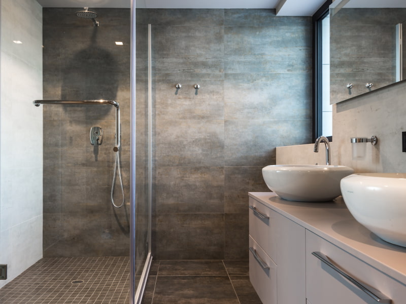 Different Gray shades of tiles for your bathroom design - Beautiful Homes