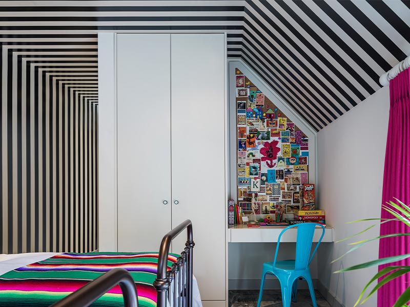 Monochrome stripes for painted ceiling colour design – Beautiful Homes