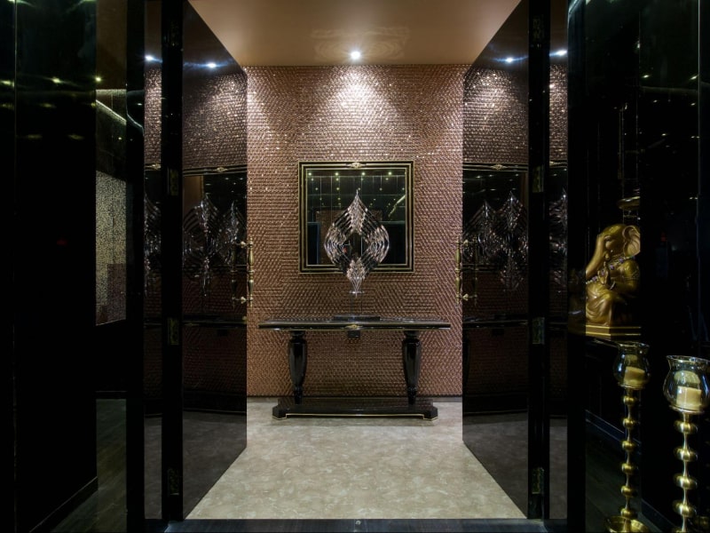 Modern ultra-modern pooja room door design - Beautiful Homes