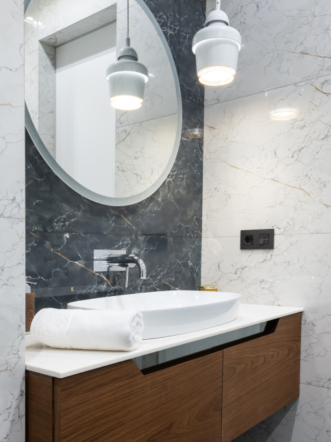 Elegant wash basin in white colour - Beautiful Homes