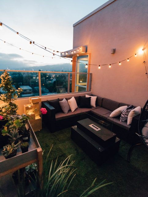Apartment balcony lighting decor ideas - Beautiful Homes