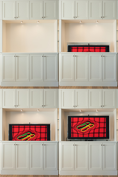 Create tv lift for hidden tv cabinet design - Beautiful Homes