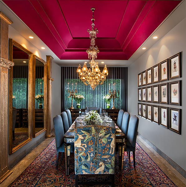 Colourful PoP ceiling design for drawing room - Beautiful Homes