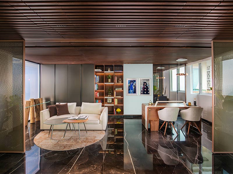 Wooden false ceiling design for drawing room - Beautiful Homes