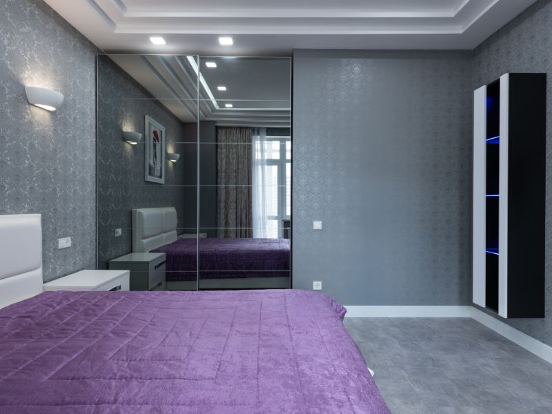 Mirrored glass almirah design for the bedroom - Beautiful Homes