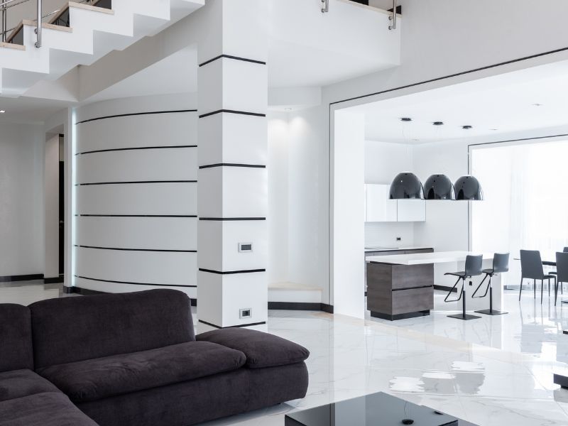 Luxury type of modular kitchen layout design for spacious home - Beautiful Homes