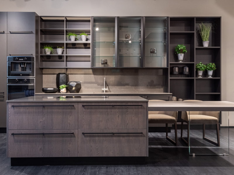Wooden finish kitchen design layout for your space - Beautiful Homes
