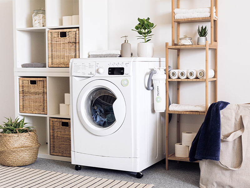 Balcony laundry with cabinet & shelves for your home - Beautiful Homes